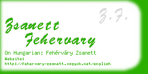zsanett fehervary business card